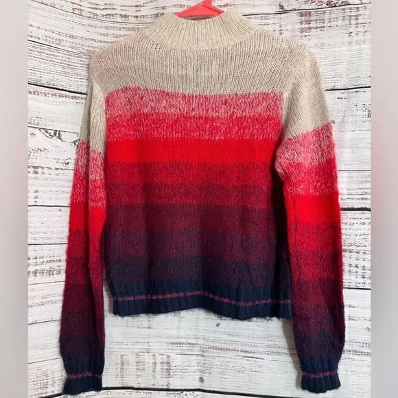 American Eagle Sweater Womens‎ Size XS Ombre Knitted Mock Neck pullover Cropped - Picture 2 of 12